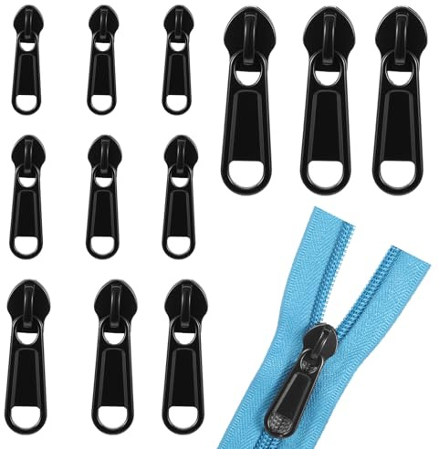 12 Stück Abnehmbarer Universeller Reißverschluss, Reisverschluss Zipper Ersatz Reißverschluss Reparieren Metall Fix Reißverschlus Universal Zipper Pull Fixer Reparatur für Kleidung Bettzug Rucksäcke