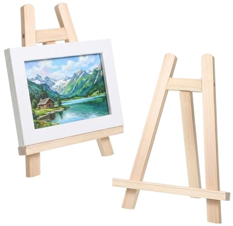 Mini Staffeleien Holz 20 x 28 cm Tischstaffelei Holz Klein Klappbar Staffelei Klein Tischstaffelei Kleins für Ausstellung von Malerei Zeichnung Bilderrahmen Malerei