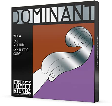 Thomastik-Infeld - Dominant 141 - Juego de 4 cuerdas - Viola - D Alu 4/4 - Medio - Tensión 20,7kg/45,6lbs