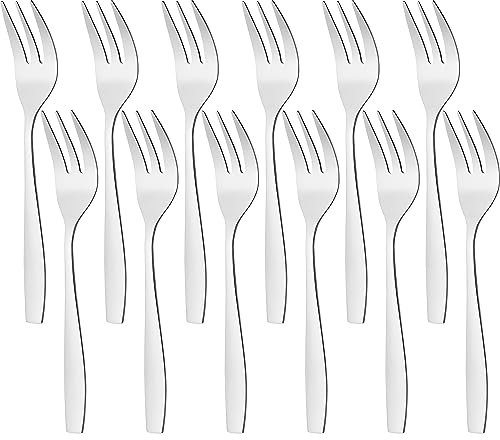 Kuchengabeln 12 Stück - Kleine Gabeln für Dessert & Kuchen - Hochwertige Edelstahl Kuchengabeln - Ideal für Dinnerpartys & Familienfeiern - Robustes Besteck Set von Marke 1