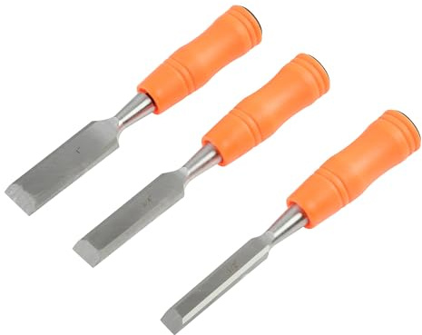 Buck Bros. Economy Chisel Set, Woodworking Tools for Home Repair Projects, Wood Chisel Sets in ½, ¾, and 1, Hardened Blades, Mallet-Ready Steel Caps