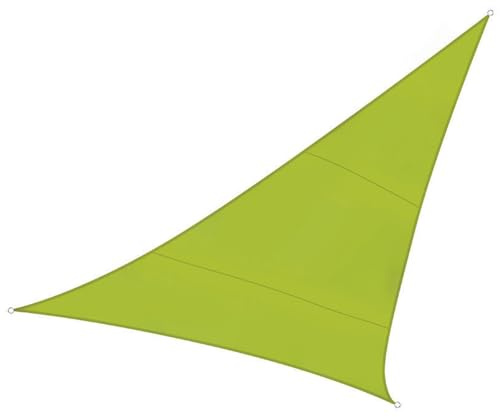 Perel Vela ombreggiante, idrorepellente, 3,6 x 3,6 x 3,6 m, 160 g/m², poliestere, triangolo, verde lime