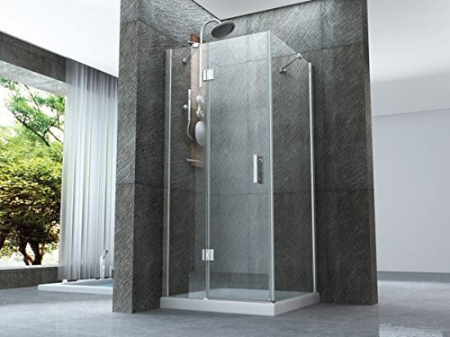 Bagno Italia Box Doccia cm 90x90 vetro trasparente cristallo 8 mm Apertura porta a battente verso esterno I