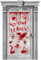 Amscan 241210 - Halloween Party 'No One Leaves!' Dripping Bloody Door Decoration - 1.65m, Red