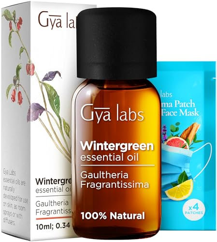 Gya Labs Ätherisches Wintergrünöl (10 ml) – Erfrischender, frischer und holziger Duft