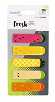 smart by Leviatan Smart by Leviatan Haftmarker Haftstreifen plastik Textstreifen Pagemarker Film in Format 12x45mm 5 Farben für Seitenmarkierung 5x25 Stück Früchte