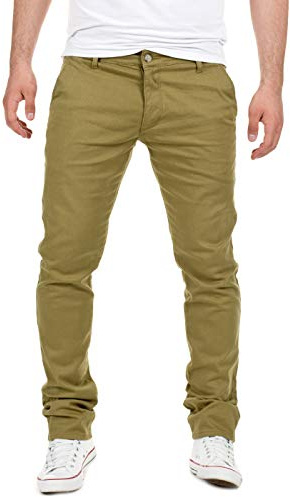 Yazubi Chino Hose Herren Dustin - Männer Chinohose by Yzb Jeans - Baumwoll Chinojeans, Grün (Dusky Green 4R170517), W33/L32