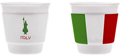 Bialetti Tasse Verre Tricolore, 1 Unité, Clair