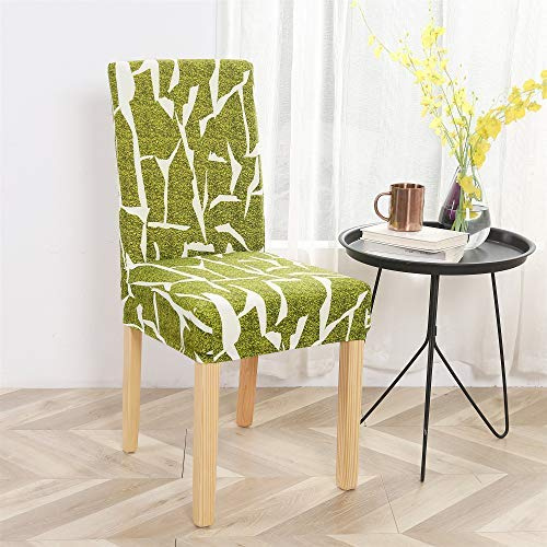 Stuhlhussen 4er Set Stretch Beschützer Stuhlbezug Stuhlüberzug, Morbuy Moderne Universal Elastische Spannbezug Hochzeit Weihnachten Partys Bankett Hotel Dekor (4 Stück,Marmor-grün)