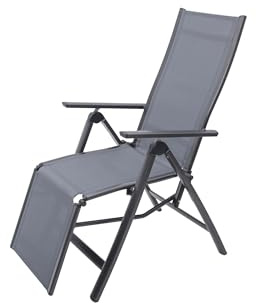 OUTFLEXX Relaxsessel, anthrazit/grau, Alu/Textilene, 67x71x45cm