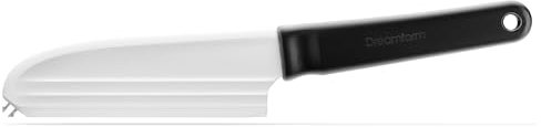 Dreamfarm Knibble Lite 3-In-1 Coltello da Formaggio Antiaderente per Salumi, per Affettare, Spalmare, con Forchetta Integrata per Servire e Condividere Cibi - 9 Nero
