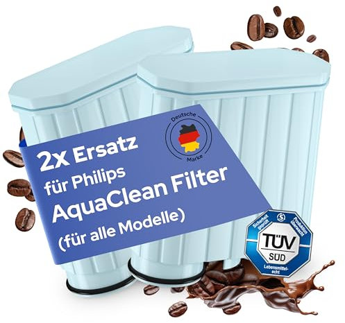 2x Ersatz für Philips AquaClean Filter CA6903/22 | Kalkschutz & verbesserter Kaffeegeschmack | Einfache Installation | passt in alle Aqua Clean Geräte | Wasserfilter für Saeco® und Philips®