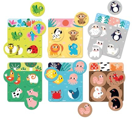 Banana Panda Let's Play Habitat Bingo 2+ - Erstes pädagogisches Lernspiel für Kinder ab 2 Jahren - Hand-Augen-Koordination, Gedächtnis & Tiererkennung