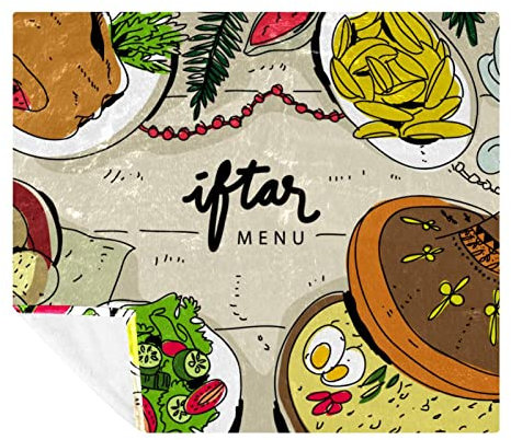 Iftar Ramadhan Menu Food on Traditional Tajine Manta de forro polar, súper suave y lujosa manta de ropa de cama