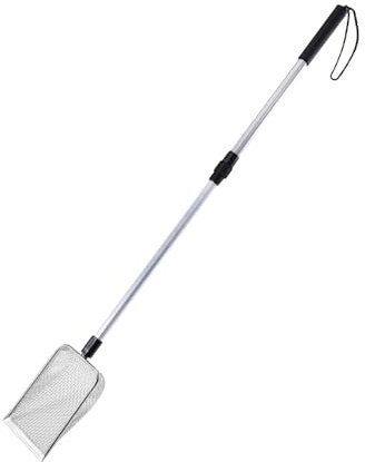 ＡＷＨＡＯ Pelle à Litière pour Chat, Pelle pour Bac à Litière avec Long Manche, Pelle Ramasse Crotte en Métal pour Chat Lapin Cochon d'Inde, Maille 90 cm 4.3x4.3 mm