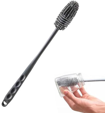 FlaschenbüRste Lang,Flaschenreiniger BüRste,FlaschenbüRsten Silikon,Bottle Brush,SpüLbüRste Glasflasche Silikon KüChe FlaschenbüRste Schmaler Hals