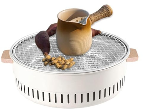Acunny BBQ-Grill, Holzkohlegrill - Holzkohlegrill - Robuster Barbecue-Grill mit ausreichend Kapazität zum Kochen im Freien, Grillen, Camping, Grillen, Kohle-Kugelgrill für kleine Terrassen