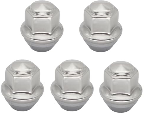 5 PCS M12X1,5 Chrom Radmuttern for Ford B-MAX (JK) C-MAX II ECOSPORT FIESTA FOCUS KUGA MONDEO V PUMA RANGER TOURNEO TRANSIT,Auto Radschrauben Zubehör 2434886 2179620 5114407 ACPZ-1012-H ACPA-1012-D2B