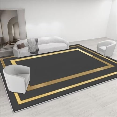 100X160CM Kunsen Teppich Bürostuhl Geeignet Abstrakte Mode, einfach und leicht zu pflegen, um den Teppich für den Kurzhaarbereich von Nicht -Slip -Haaren Schreibtisch Teppich braun Flickenteppich Tepp