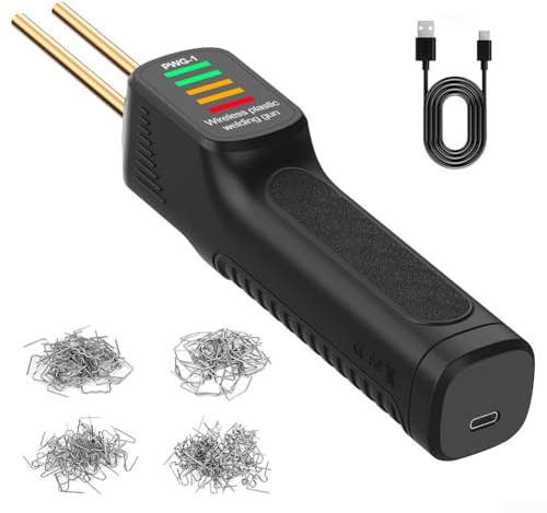 Saldatrice in plastica senza fili, adatta per riparare paraurti, cruscotti, portalampada, anelli di plastica e altri accessori, saldatore portatile USB senza fili in plastica