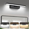 SERBASIC LED Spiegelleuchte Badwand 330°Drehbar Lampe Badezimmer,30cm 6W 600LM Badezimmer Lampe 3 Farbiges Licht Wand Lampen für bad,Spiegellampen,Schminktisch Beleuchtung Schwarz