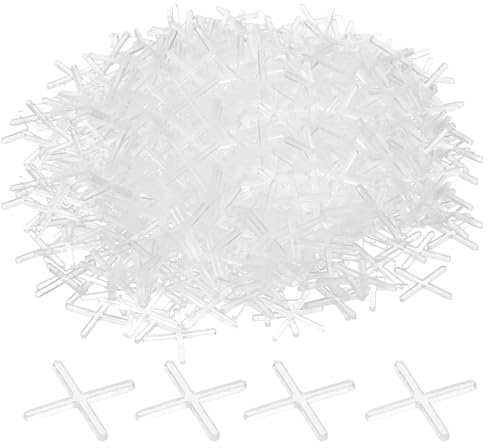 sourcing map Fliesen-Abstandshalter, 1,5 mm, Hartplastik, Kreuzfliesen, Nivellierer, Abstandshalter, Installation, Keramik-Abstandshalter für Wand, Boden, 1000 Stück