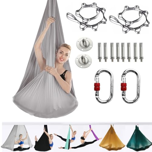 ARNTY Yoga Set para Adultos, Accesorios de Yoga, Carga de 500kg, Incluye Hardware de Instalación Completo
