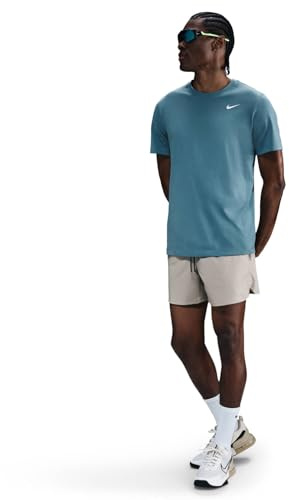 Nike Herren Dri-Fit Dri-Fitc Crew Solid T-Shirt, Smokey Blue, M