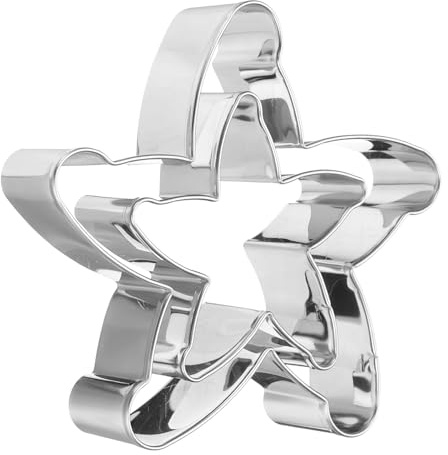sourcing map Starfish Cookie Cutter Set Assorted Sizes Stainless Steel Polish Rose Flower Petal Cookie Cutters Molding for Pastry Fondant Cake Cookie
