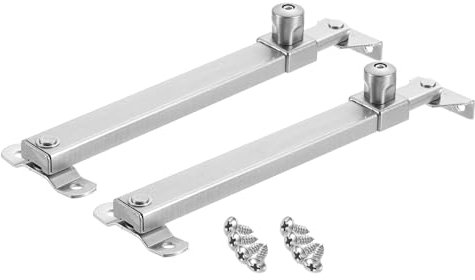 sourcing map 2Pcs 300mm Casement Stay Window Latch, Stainless Steel Casement Window Stays, Adjustable Friction Stay Hinges Window Brace, Electroplating Brushed Silver