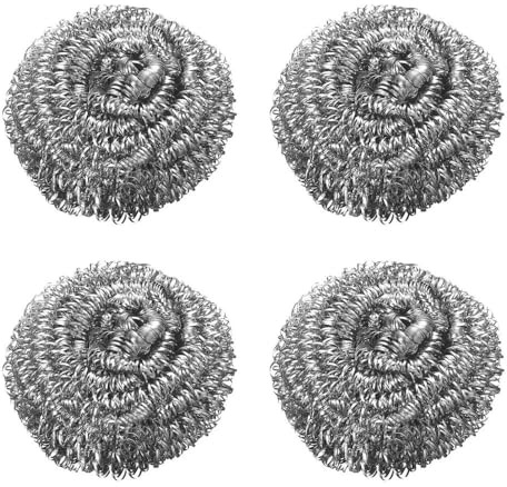 4pcs Stainless Steel Scourers, Stainless Steel Cleaner Cleaning Sponges,Metal Scourer, for Kitchen