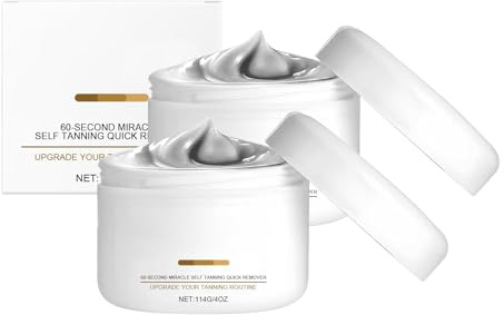 Tan Remover Self, Rose Caramel Frosted Cream, 60 Second Miracle Self Tan Remover & Exfoliating Tan Eraser Body Scrub, For Post Sun Care Joint Dullness Care And Body Care (2PC, 114G)