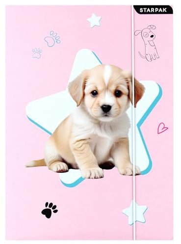 PERRITO STARPAK LAMINADO carpeta escolar con banda elástica A4 (Perro B)
