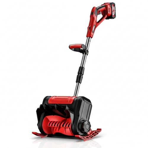 LADECNERHT Pelle à Neige sans Fil, 21 V | 30 Cm | Souffleuse à Neige sans Fil 3 Ah, Déneigeuse électrique à Batterie, Portée De 8 M (2 Batteries Et Chargeur Rapide Inclus)