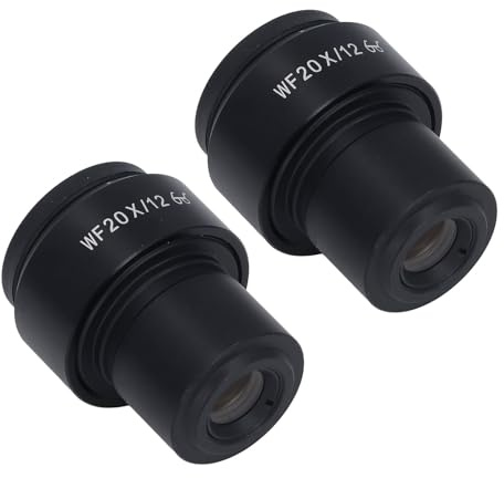 Yctze Oculaire de Microscope WF20X, 2 Pièces, avec Vue à Large Champ et Interface de 30mm pour Une clarté Optique Améliorée