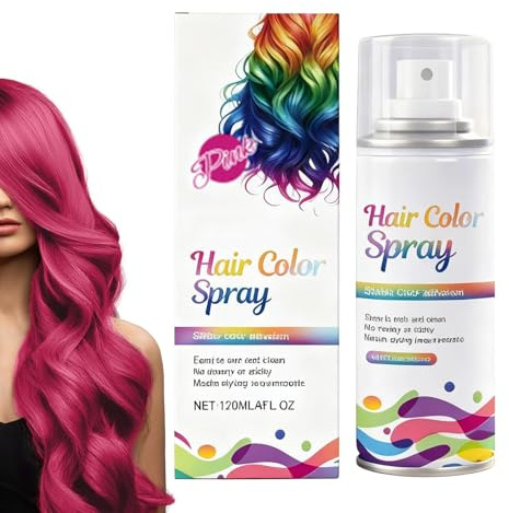 Spray Hair Color Temporary - 120ml Hair Paint Color Spray - Long-Lasting Dyeing Solution,for Halloween Costume Party Gathering Cosplay Festival Stage