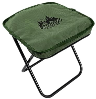 wueiooskj Robust bärbar campingpall sittplats campingpall lätt och hopfällbar utomhusäventyr multifunktionell hopfällbar är både camping och fotstöd för, Grön,