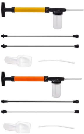Esparcidor de tierra de diatomeas, plumero de poste de extensión para césped, resina sintética con mango ergonómico, dispositivo de aspersor de mano, aplicador multiusos, equipo de interior y exterior