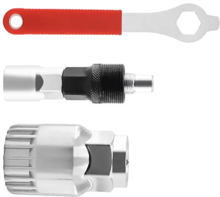 Set di estrattori a manovella per biciclette in acciaio al carbonio con manico antiscivolo per movimento centrale per un uso confortevole
