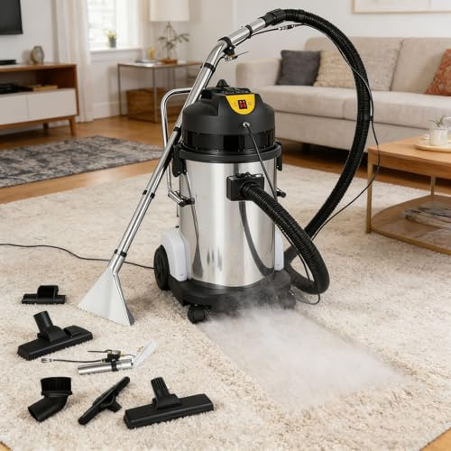 Máquina 3 en 1 para alfombras: extracción por pulverización, fregado y aspirado; Limpiador extractor de alfombras — Apto para la limpieza de cortinas, sofás y alfombras.(30L)