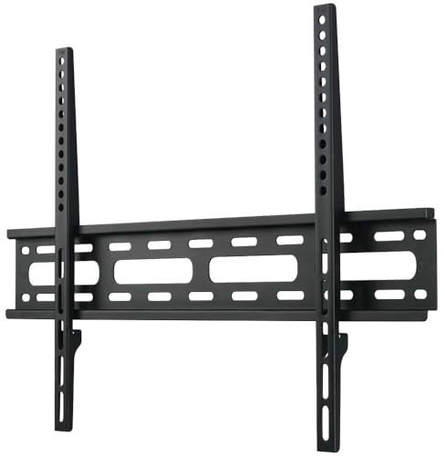 Hama TV Wandhalterung für Fernseher bis 75 Zoll (sehr Flacher Wandhalter, VESA 50x50-600x400, für Flachbildfernseher bis 35 kg, mit Wasserwaage) Fernsehhalterung, schwarz