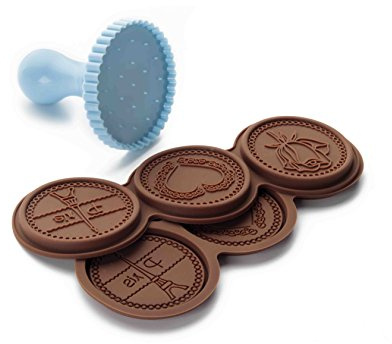 Ibili, Set Stampini per Biscotti Love, in Silicone/plastica, 6 pz.