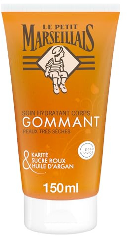 Le Petit Marseillais - Soin Gommant Corps Peaux très sèches - Karité, Sucre roux & Huile d'Argan 150ml