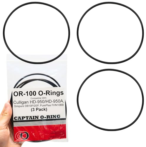 Captain O-Ring - Culligan Compatible OR-100 O-Ring Replacement for Big Blue Filter Housing Buna-N ORing (3 Pack) [Also Compatible with Simpure DB10P/DB20P, PurePlus FHN10BB]