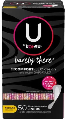 U by Kotex Barely There Thin Lines - 50 ct, Pack of 3