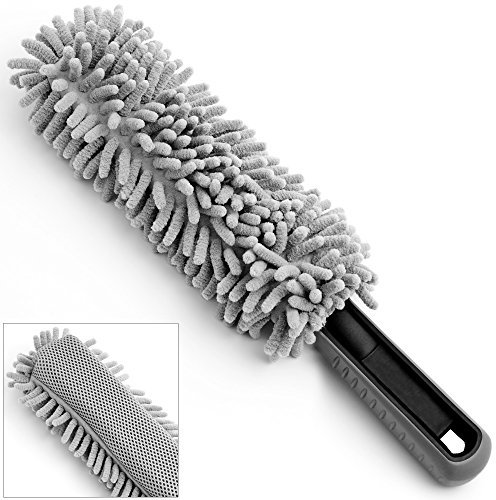 Monzana Spazzola per Cerchioni in Microfibra Pulizia Cerchi Auto Lavaggio Delicato