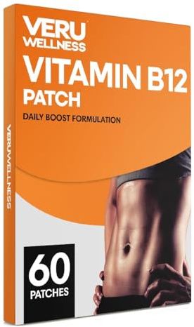 Veru Wellness B12 Energy Patch, Natural Patch B12, Garcinia - Self Adhesive Time Release Patch (60 Days)