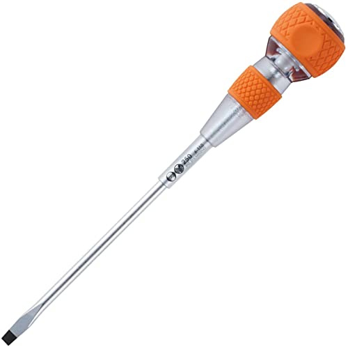 VESSEL Ball Grip Tang-Thru Screwdriver w/Ceramic Ball -6x150 (1/4x6) No.250 250S6150