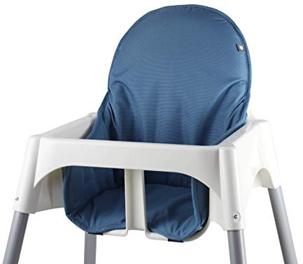 Tinydo® Hochstuhl Sitzkissen für Ikea Antilop, Blau | Ergonomisches Memory-Schaum Kissen zur Rückenentlastung, Sitzpolster extra dick, Sitzverkleinerer Auflage ohne Verrutschen