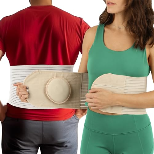Hernia Belt for Men or Women | C Section Belly Binder & Abdominal Binder | Post Surgery & Pregnancy Tummy Tuck | Hysterectomy, Umbilical Hernia Belt Men & Women | Postpartum Belly Band Wrap (S/M)